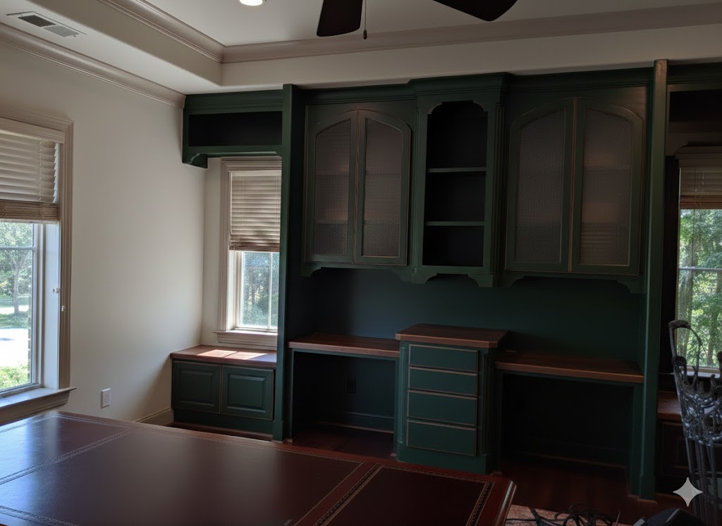 Desk — green finish